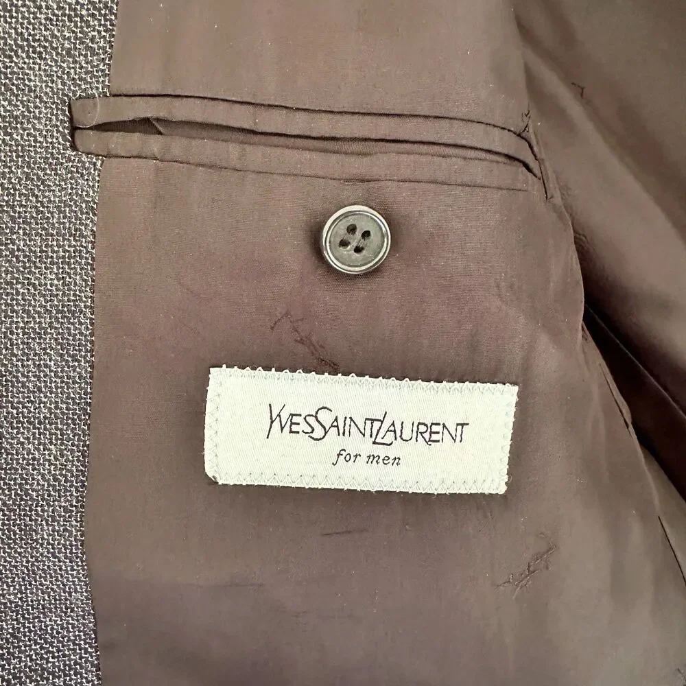 Yves Saint Laurent Italian-made Worsted Wool Grey Suit for Dillards Tailored